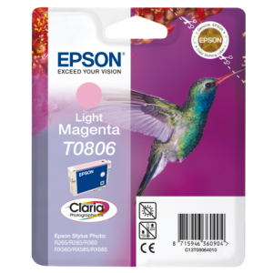C13T08064011 - EPSON Inkt Cartridge T0806 Light Magenta 7,4ml 1st