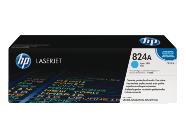 CB381A - HP Toner Cartridge 824A Cyaan 21.000vel