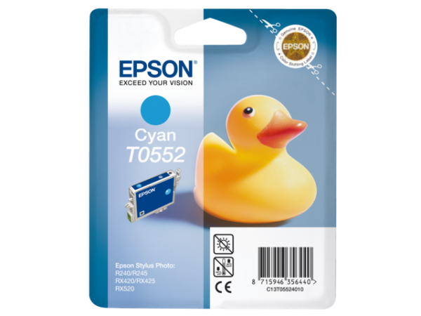 C13T05524010 - EPSON Inkt Cartridge T0552 Cyaan 8ml