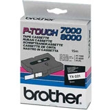 TX-221 - Brother Lettertape P-Touch 9mm 15m Wit Zwart