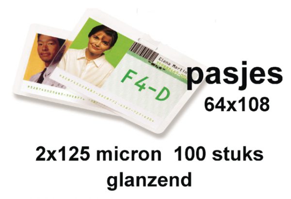 3740433 - GBC Lamineerhoes Bagage Label 64x108mm Transparant 100vel