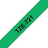 TZE-721 - Brother Lettertape P-Touch 9mm 8m Groen Zwart