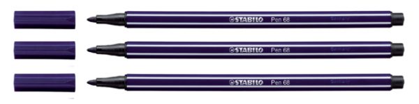 68/46 - STABILO Viltstift Pen 68 1mm Zwart 1st