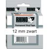 S0718600 - DYMO Lettertape RHINO 12mm 5,5m Wit Zwart Vinyl 18444
