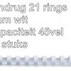 5330403 - FELLOWES Bindrug Kunststof A4 21-Rings 8mm Wit 25st