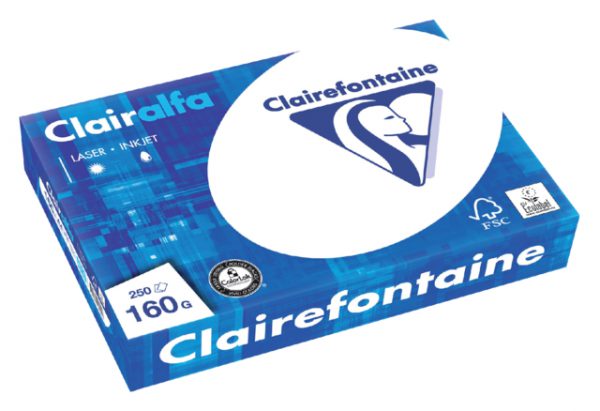 2618 - Clairfontaine Kopieerpapier A4 160g/m² Wit CIE170 250vel