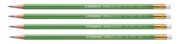 6004/HB - STABILO Grafietpotlood met Gum Greengraph HB 1st