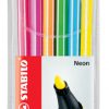 6806-1 - STABILO Viltstift Pen 68 1mm Diverse Fluor Kleuren 6st