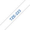 TZE-223 - Brother Lettertape P-Touch 9mm 8m Wit Blauw Polyester