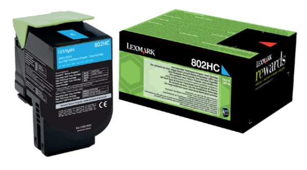 80C2HC0 - LEXMARK Toner Cartridge Cyaan 3.000vel 1st