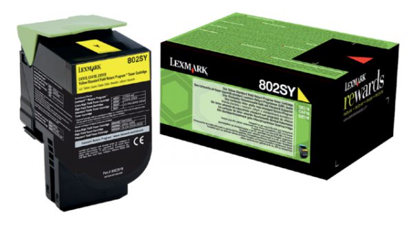80C2SY0 - LEXMARK Toner Cartridge Yellow 2.000vel 1st