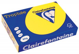 1877 - Clairfontaine Kopieerpapier A4 80g/m² Geel 500vel