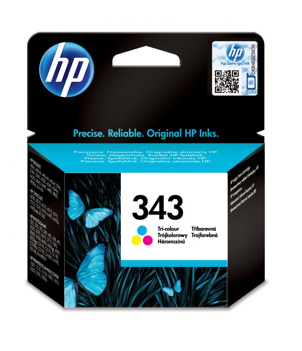 C8766EE - HP Inkt Cartridge 343 Cyaan & Magenta & Yellow 7ml