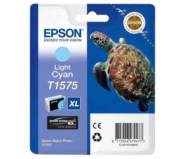 C13T15754010 - EPSON Inkt Cartridge T1575 Light Cyaan 26ml 1st