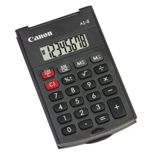 4598B001 - CANON Zakcalculator AS-8 8-Cijfers Grijs