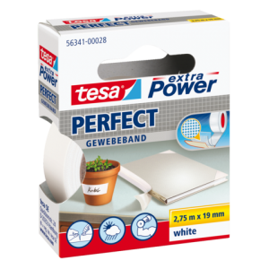 56341-00028-03 - TESA Textieltape Extra Power 19mmx2.75m Wit 10st