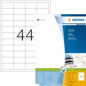 13HER4608 - HERMA Etiket Premium no:4608 52.5x21.2mm 8.800st Wit 1 Pak
