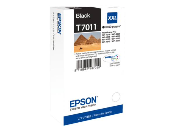 C13T70114010 - EPSON Inkt Cartridge T7011 Black 63,2ml 1st
