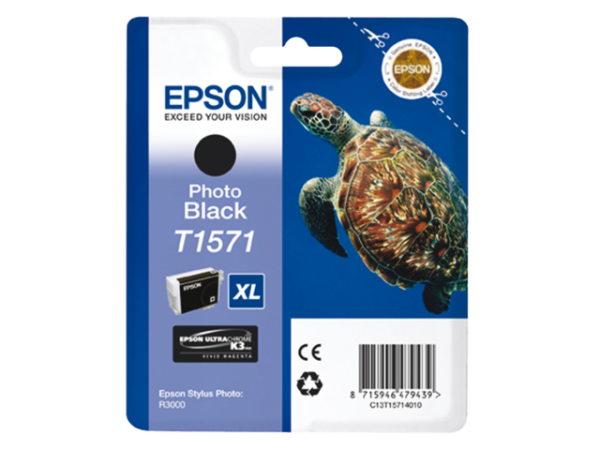 C13T15714010 - EPSON Inkt Cartridge T1571 Black 26ml 1st