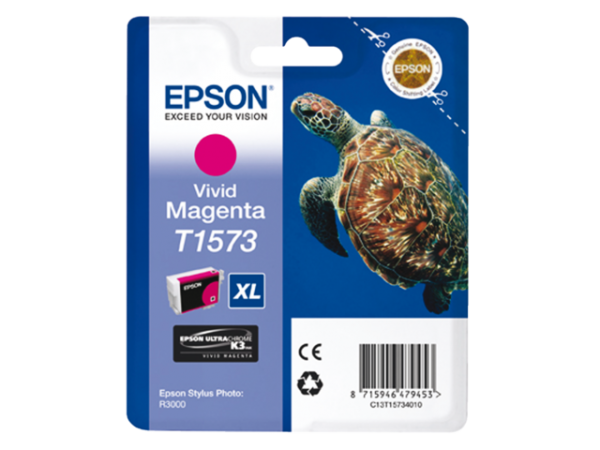 C13T15734010 - EPSON Inkt Cartridge T1573 Magenta 26ml 1st