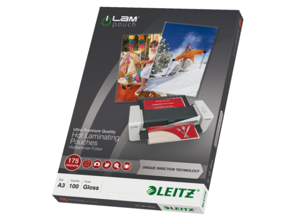 74900000 - LEITZ Lamineerhoes 175mcr iLam A3 Hoogglans 1 Pak