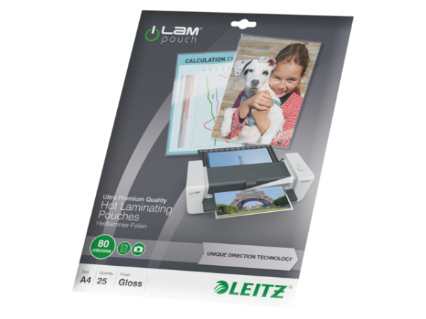 74790000 - LEITZ Lamineerhoes 80mcr iLam A4 Hoogglans 1 Pak