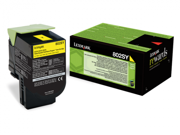 80C2SY0 - LEXMARK Toner Cartridge Yellow 2.000vel 1st