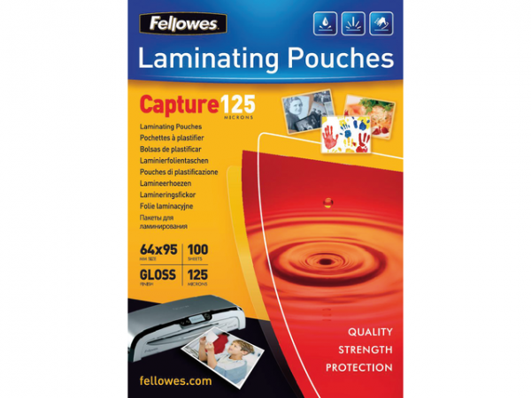 5306702 - FELLOWES Lamineerhoes 125mcr Premium 65x95mm Glashelder 100vel