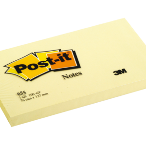 655 - 3M Post-It Memoblok 76x127mm Geel 1st