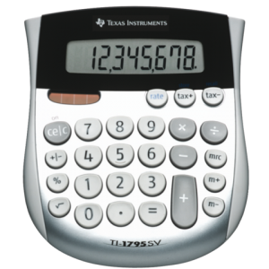 TI1795SV - TI Zakcalculator 1795SV Mini 8-Cijfers Zilver