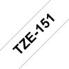 TZE-151 - Brother Lettertape P-Touch 24mm 8m Transparant Zwart Polyester