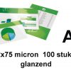 535944 - Quantore Lamineerhoes 2x75mcr Premium A4 Glashelder 1 Pak