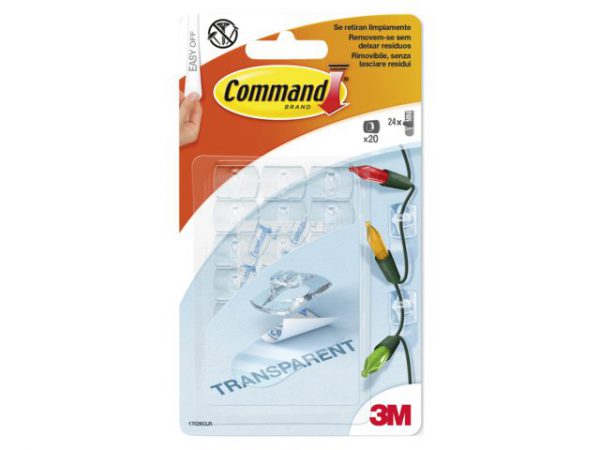 17026CLR - Command Bevestigingsstrip 17026cir 20 Deco Clips Transparant 1st