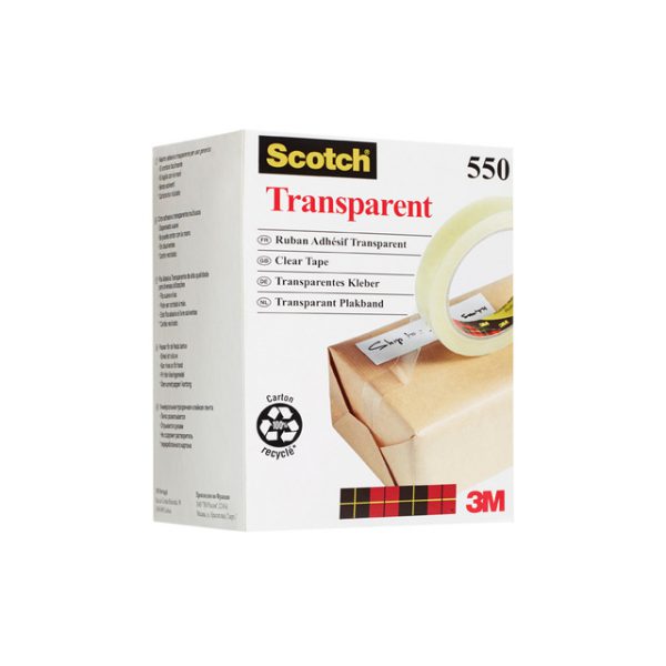 5501266 - 3M Plakband Scotch Stevig & Duurzaam 12mmx66m Transparant 1st
