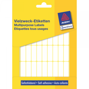 3320 - AVERY Etiket Permanent no:3320 32x10mm 1.144st Wit 1 Pak