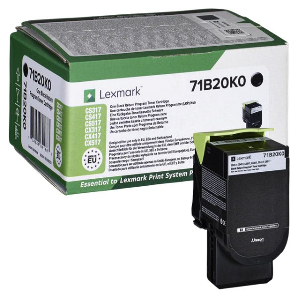 71B20K0 - LEXMARK Toner Cartridge Black 3.000vel 1st