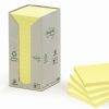 654YRT - 3M Post-It Memoblok Greenline 76x76mm Geel 16st