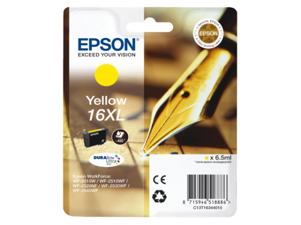 C13T16344010 - EPSON Inkt Cartridge Yellow 6,5ml 1st