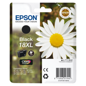 C13T18114010 - EPSON Inkt Cartridge 18XL Black 11,5ml 1st