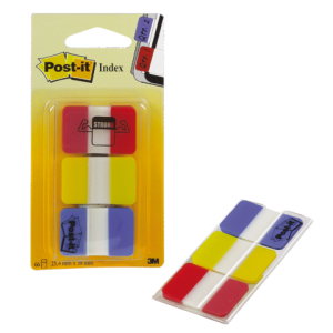 686-RYB - 3M Post-It Index Tabs Strong 25x43mm Diverse Kleuren 1pak
