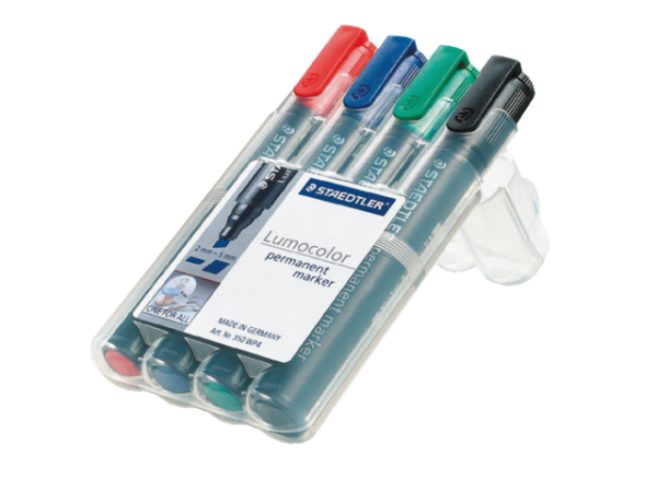 350 WP4 - STAEDTLER Viltstift 350 2-5mm 4 Kleuren 1 Set