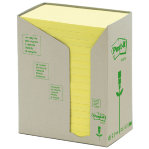 655-1T - 3M Post-It Memoblok Greenline 76x127mm Geel 16st