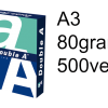 D1029 - Double A Kopieerpapier A3 80g/m² Hagelwit 500vel