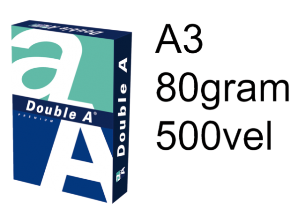 D1029 - Double A Kopieerpapier A3 80g/m² Hagelwit 500vel