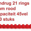 4028214 - GBC Bindrug Combbind Cerlox Kunststof A4 21-Rings 8mm Rood 100st