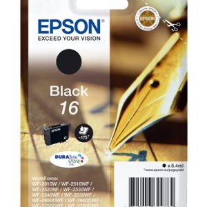 C13T16214012 - EPSON 16 Black 5,4ml 175vel