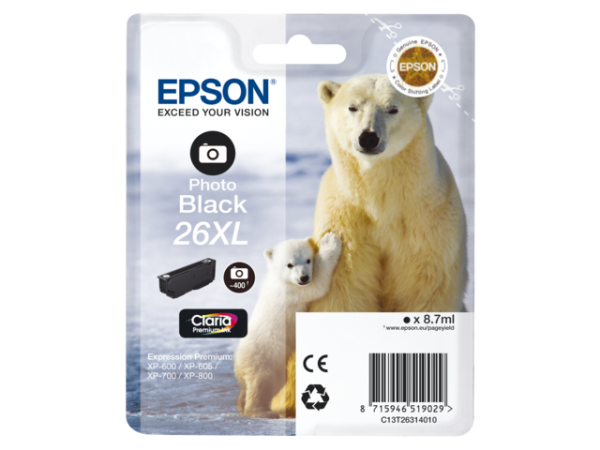 C13T26314012 - EPSON 26XL Black 8,7ml