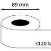 S0722360 - DYMO Mat Permanent 24mm Kern 1Baans 1 Buiten 180°