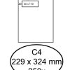 C4AHE120G85S - Hermes Venster Envelop C4 229x324mm 120gr Links Strip 250st Wit