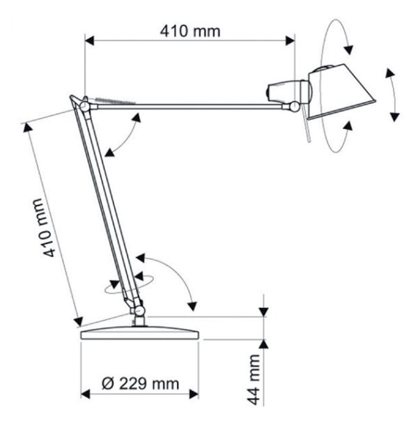 8234195 - MAUL Bureaulamp Spaarlamp E27 15W Zilver